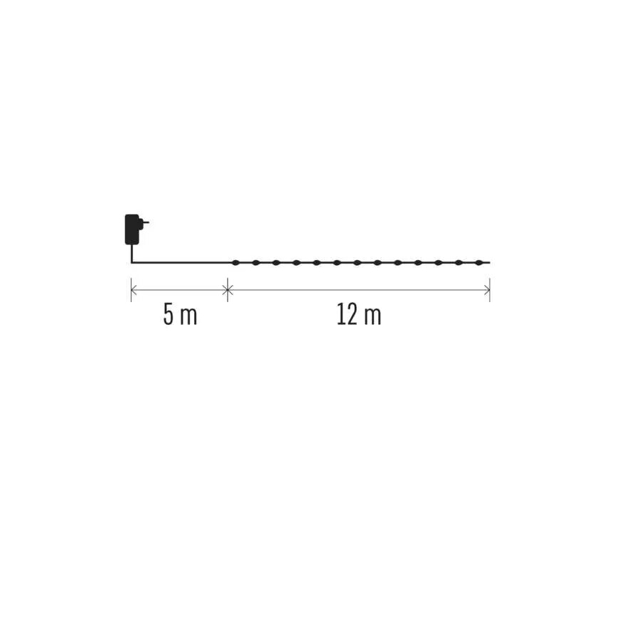 LED Außen-Weihnachtslichterkette 120xLED/17m IP44 warmweiß