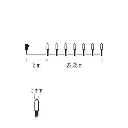 LED Außen-Weihnachtslichterkette 150xLED/27,35m IP44 mehrfarbig