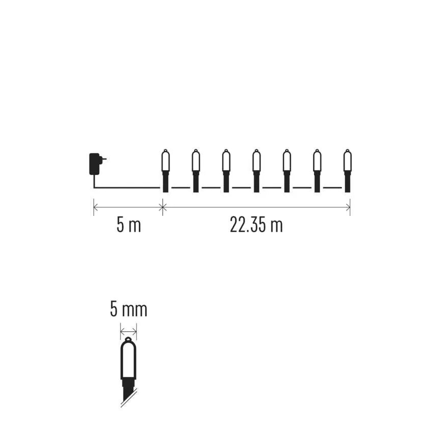 LED Außen-Weihnachtslichterkette 150xLED/27,35m IP44 mehrfarbig