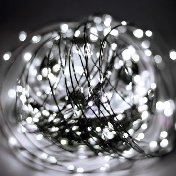 LED-Außen-Weihnachtslichterkette 1500xLED/230V 8 Funktionen 153 m IP44 kaltweiß + Fernbedienung