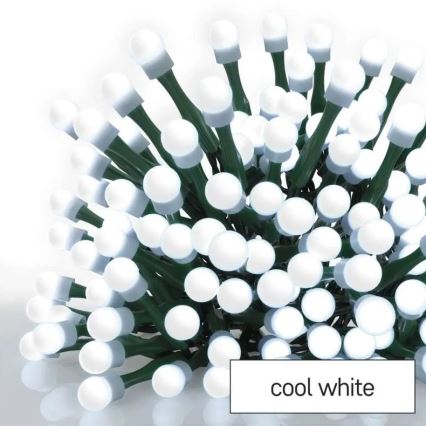 LED-Außen-Weihnachtslichterkette, 80 LEDs, mit 8 Funktionen, 13 m, kaltweiß, IP44