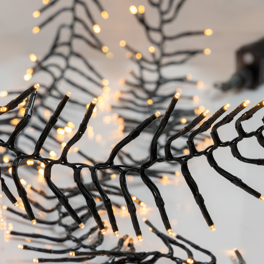 LED Außen-Weihnachtslichterkette CLUSTER 1512xLED/8 Funktionen 17 m IP44 warmweiß