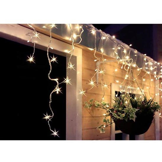LED Außen-Weihnachtsvorhang 360xLED/8 Funktionen 15m IP44 warmweiß
