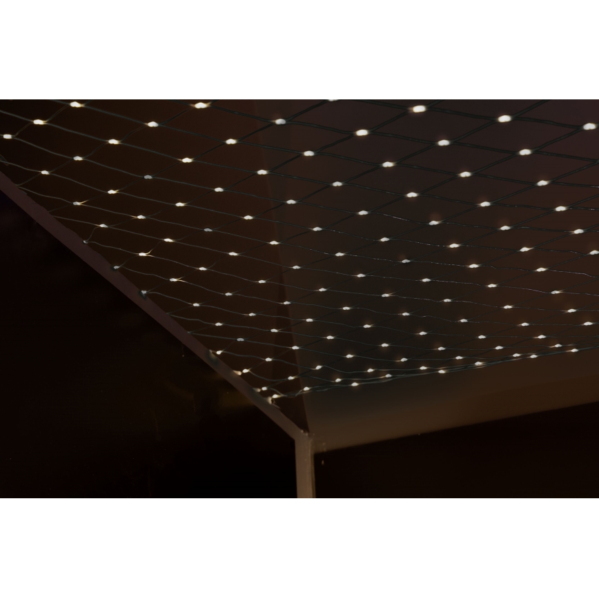 LED Außen-Weihnachtsvorhang NET 240xLED/7,2W/230V 1,5x2 m IP44 warmweiß