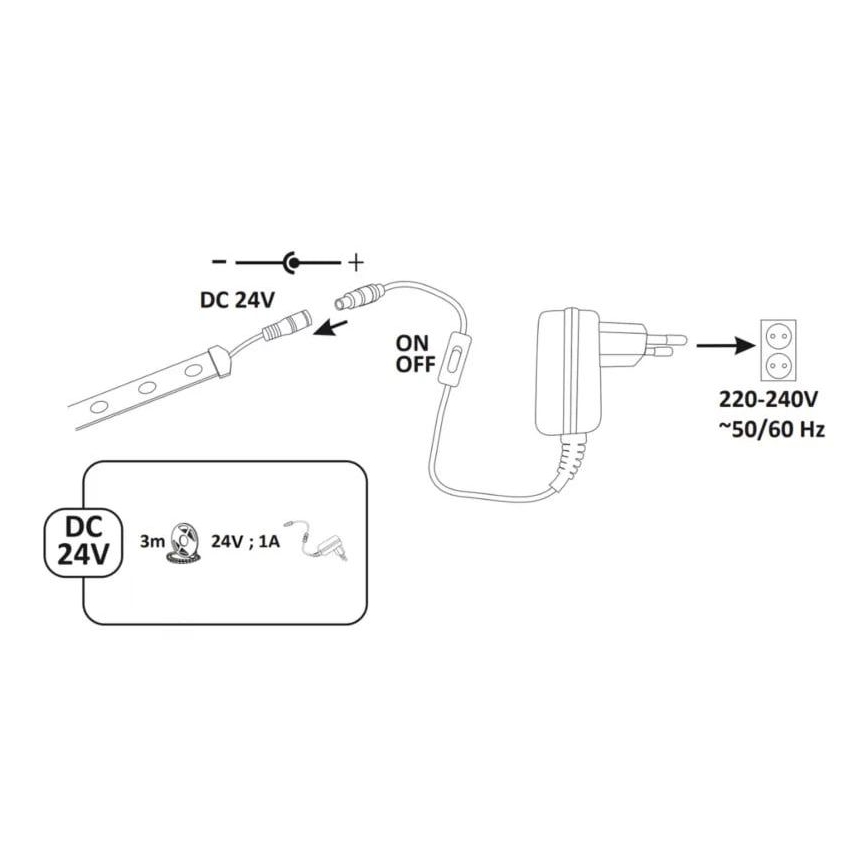 LED Außenband 3m LED/23W/24V/230V 4000K IP65