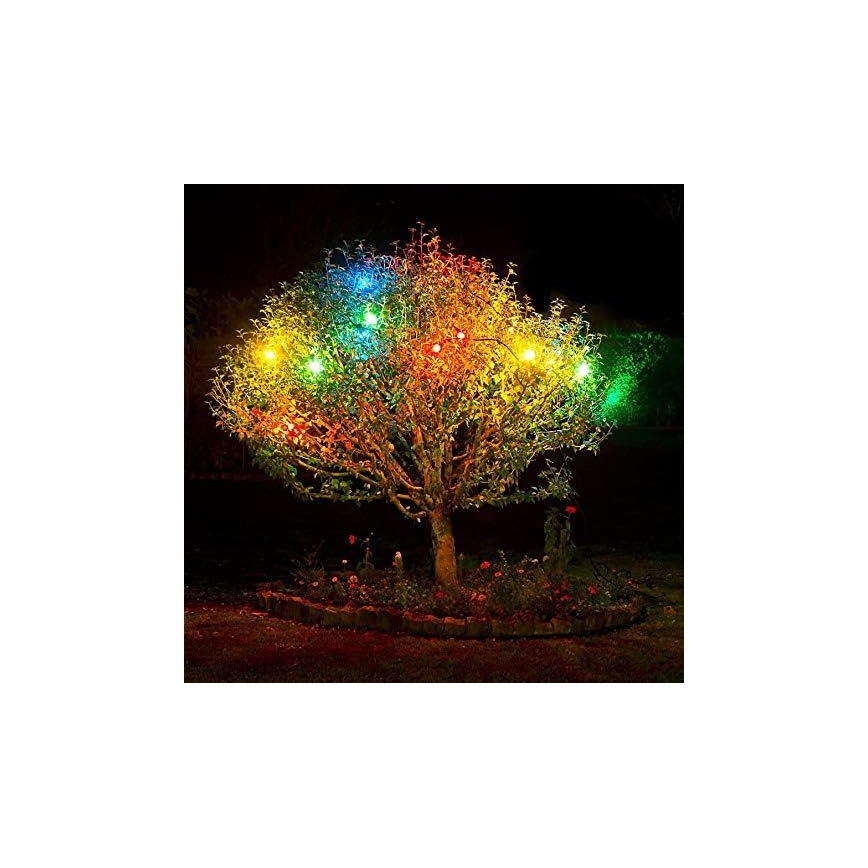LED Außenlichterkette EASY CONNECT 8xE27 5m IP44 mehrfarbig