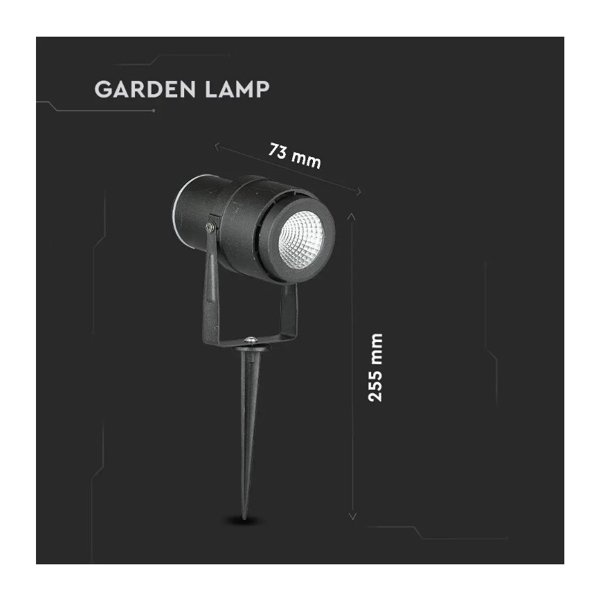 LED Außenlampe LED/12W/230V 3000K schwarz IP65