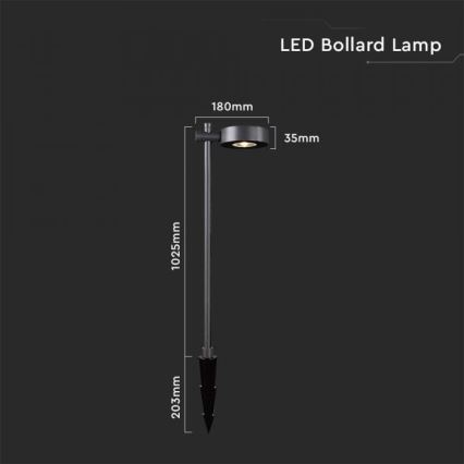LED-Außenleuchte LED/7W/230V 3000K IP65 schwarz
