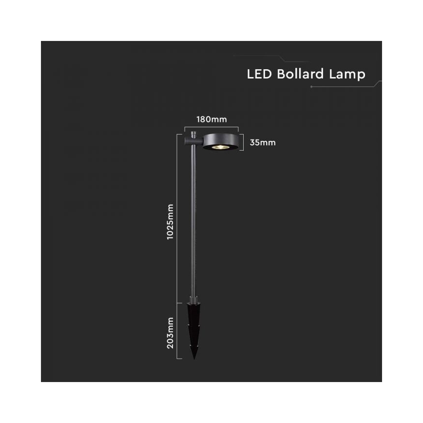 LED-Außenleuchte LED/7W/230V 4000K IP65 schwarz