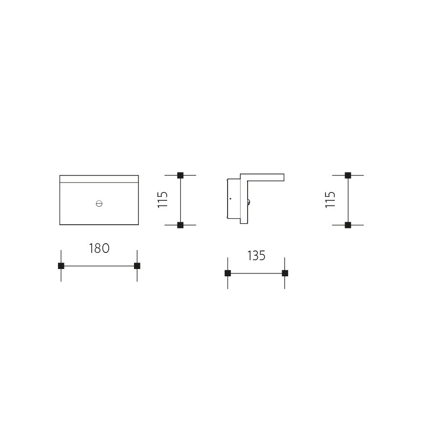 LED-Outdoor-Wandleuchte mit Sensor NATURA LED/12W/230V 4000K IP54 braun/anthrazit