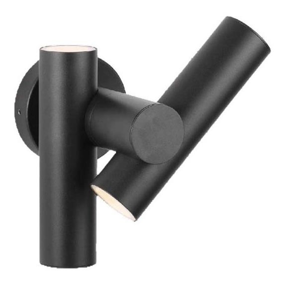 LED Außenwandleuchte flexibel 2xLED/3W/230V 3000K IP44 schwarz