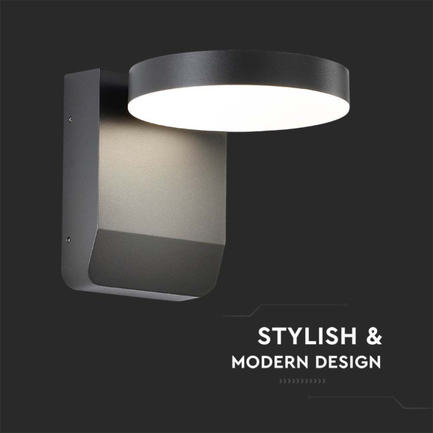 LED Außenwandleuchte flexibel LED/17W/230V IP65 3000K Schwarz