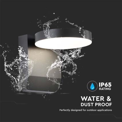 LED Außenwandleuchte flexibel LED/17W/230V IP65 3000K Schwarz