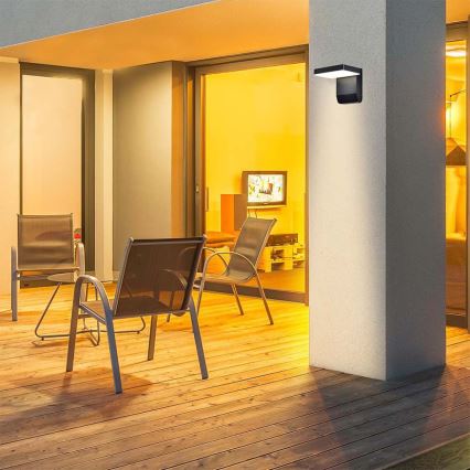 LED Außenwandleuchte flexibel LED/17W/230V IP65 4000K schwarz