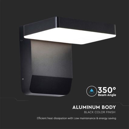 LED Außenwandleuchte flexibel LED/17W/230V IP65 4000K schwarz