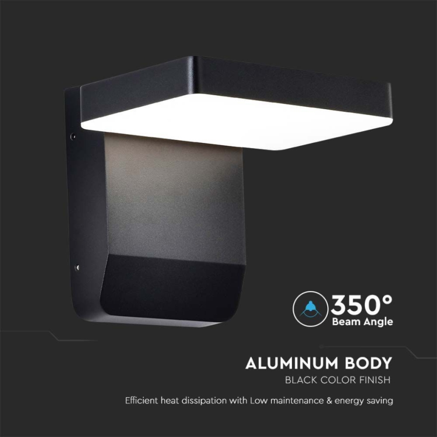 LED Außenwandleuchte flexibel LED/17W/230V IP65 4000K schwarz