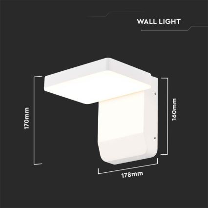 LED Außenwandleuchte flexibel LED/17W/230V IP65 4000K Weiß