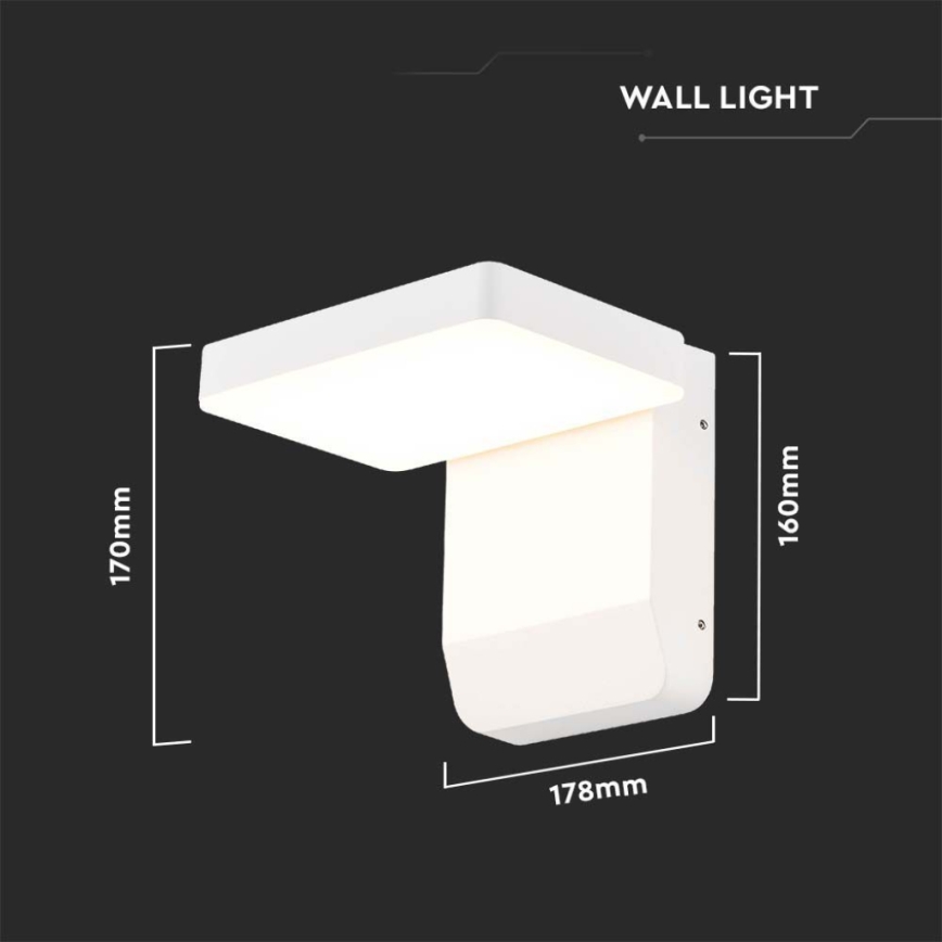 LED Außenwandleuchte flexibel LED/17W/230V IP65 4000K Weiß