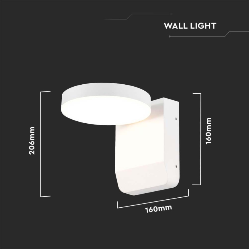 LED Außenwandleuchte flexibel LED/17W/230V IP65 4000K Weiß