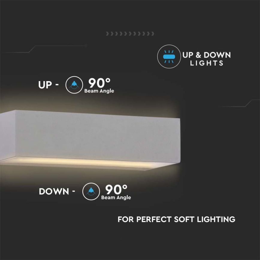 LED Außenwandleuchte LED/12W/230V 6400K IP65