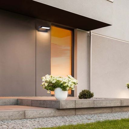 LED Außenwandleuchte LED/17W/230V 3000K IP65 Schwarz