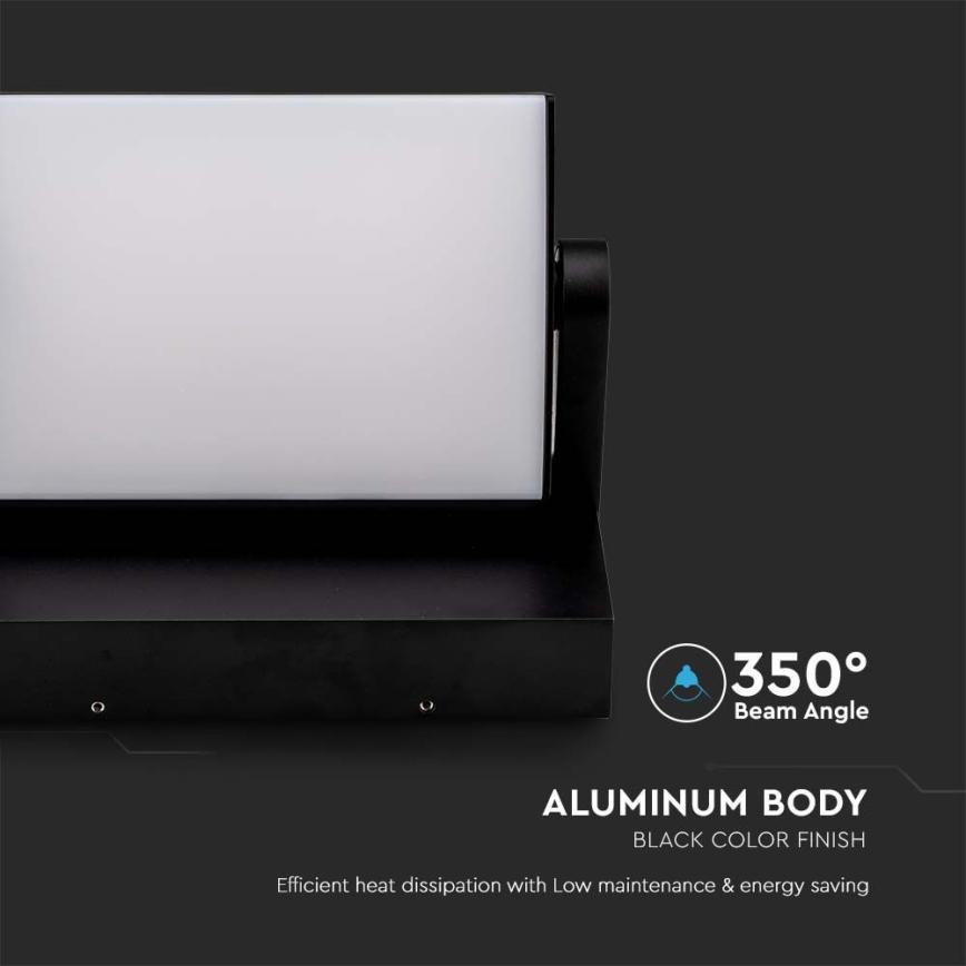 LED Außenwandleuchte LED/17W/230V 3000K IP65 Schwarz