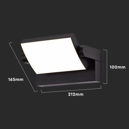 LED Außenwandleuchte LED/17W/230V 4000K IP65 schwarz