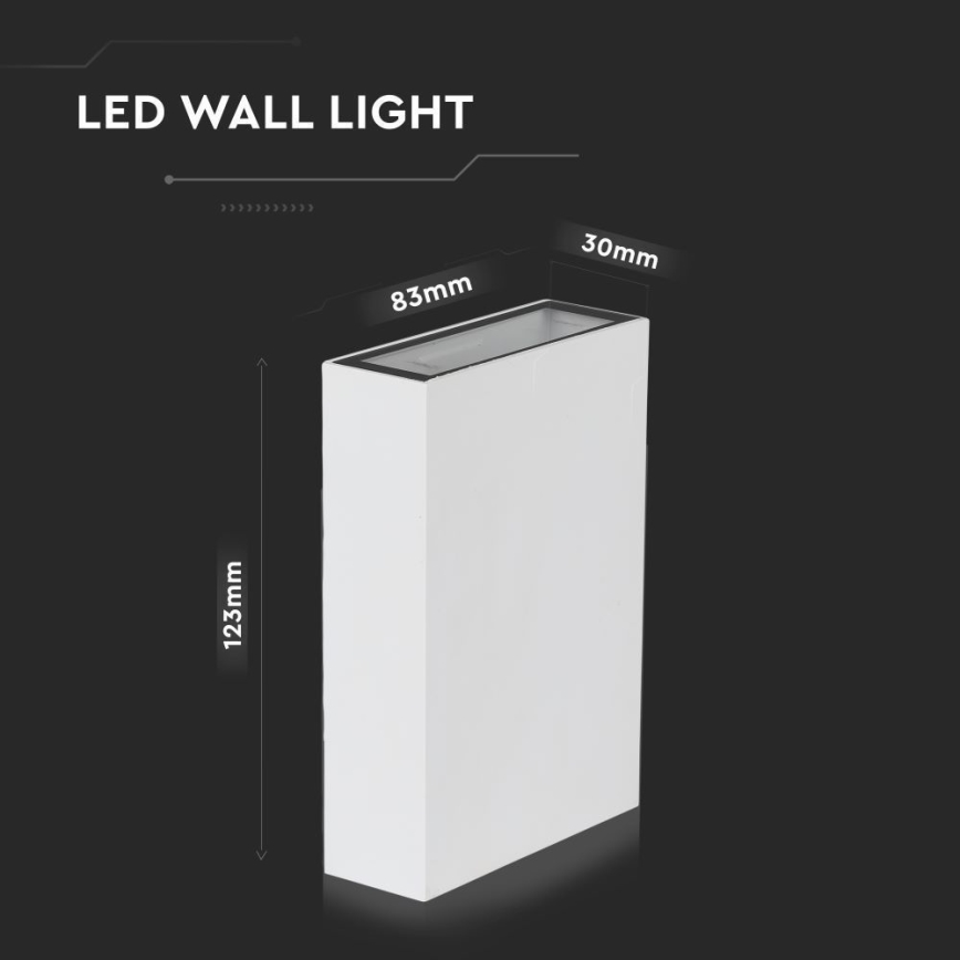 LED Außenwandleuchte LED/4W/230V 6400K IP65 Weiß