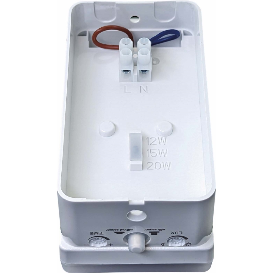 LED Dimmbare Außenwandleuchte mit Bewegungsmelder und Dämmerungssensor LED/12/15/20W/230V IP65 weiß