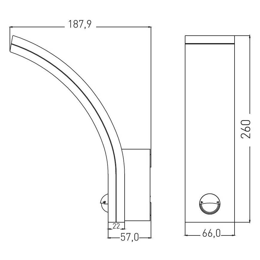 LED Dimmbare Außenwandleuchte mit Bewegungsmelder und Dämmerungssensor LED/12/15/20W/230V IP65 schwarz