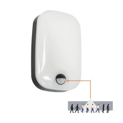 LED Außenwandleuchte mit Bewegungs- und Dämmerungssensor BAVANO LED/15W/230V 3000/4000/5700K IP54