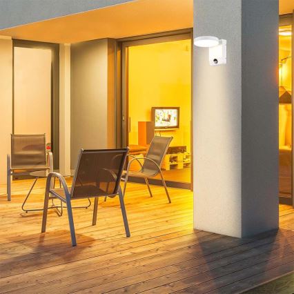 LED Außen-Wandflexleuchte mit Sensor LED/17W/230V IP65 4000K Weiß