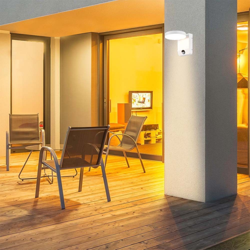 LED Außen-Wandflexleuchte mit Sensor LED/17W/230V IP65 4000K Weiß