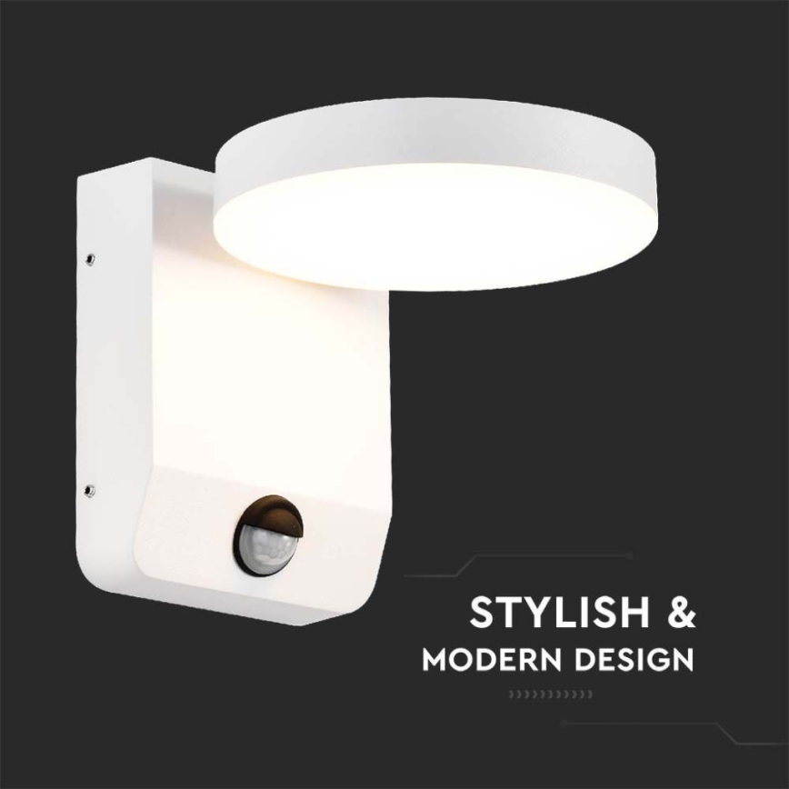 LED Außen-Wandflexleuchte mit Sensor LED/17W/230V IP65 4000K Weiß