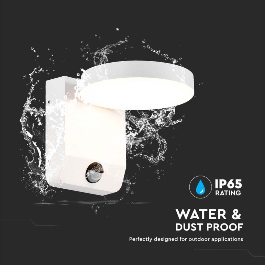 LED Außen-Wandflexleuchte mit Sensor LED/17W/230V IP65 4000K Weiß