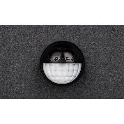 LED-Außenwandleuchte mit Sensor LED/9W/230V 4000K IP44 schwarz