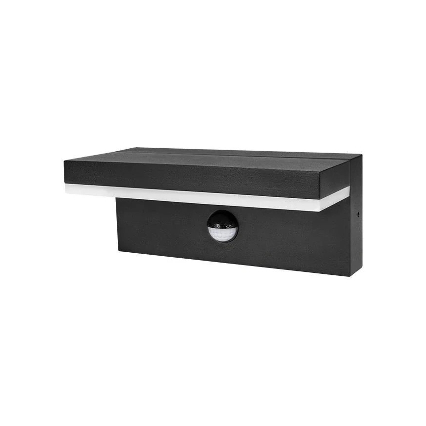 LED-Außenwandleuchte mit Sensor LED/9W/230V 4000K IP44 schwarz