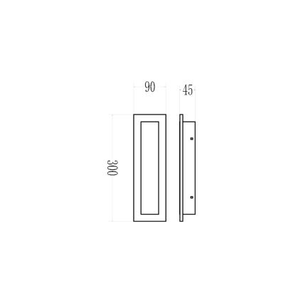 LED-Außenwandleuchte WOW LED/10W/230V 3000/4000/6500K 30 cm IP54 schwarz