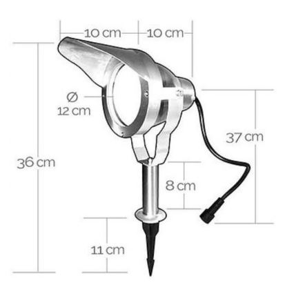 LED-Auβenleuchte EASY CONNECT 1xGU10/10W/230V IP67 matt Chrom
