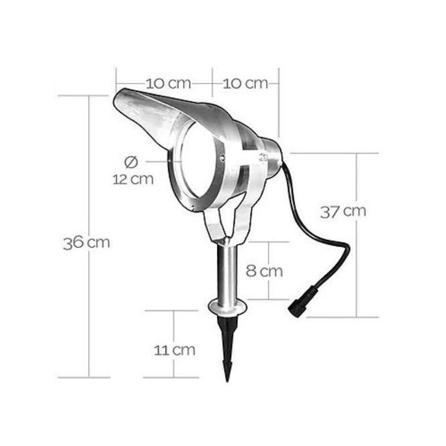 LED-Auβenleuchte EASY CONNECT 1xGU10/10W/230V IP67 matt Chrom