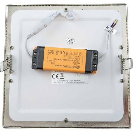 LED Badezimmer-Einbauleuchte VEGA LED/18W/230V 3800K 22,5 cm IP44