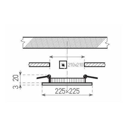 LED Badezimmer-Einbauleuchte VEGA LED/18W/230V 3800K 22,5 cm IP44