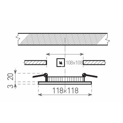 LED Badezimmer-Einbauleuchte VEGA LED/24W/230V 2800K Ø 29,8 cm IP44