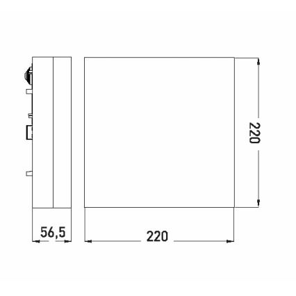 LED Badezimmer-Deckenleuchte LED/12W/230V 3000/4000/6000K 22x22 cm IP44