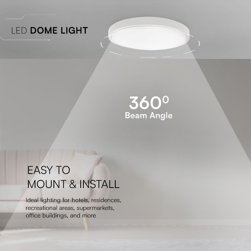 LED Badezimmer-Deckenleuchte SAMSUNG CHIP LED/36W/230V IP44 4000K Ø 35 cm Weiß