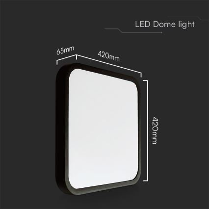 LED Badezimmer-Deckenleuchte SAMSUNG CHIP LED/48W/230V IP44 4000K 42x42 cm schwarz