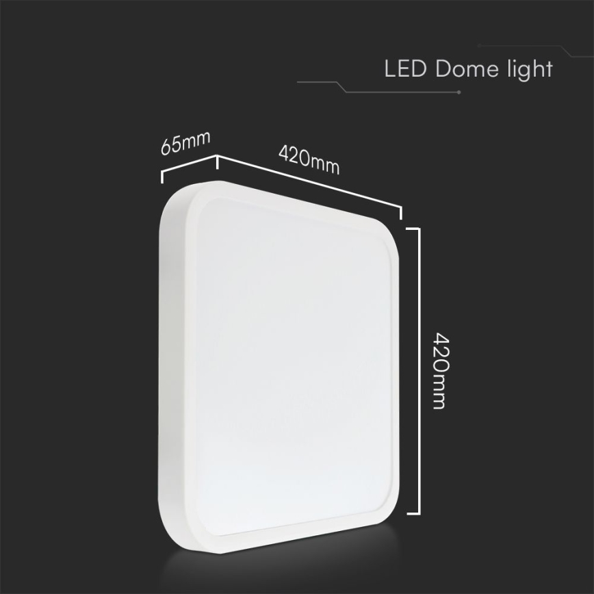 LED Badezimmer-Deckenleuchte SAMSUNG CHIP LED/48W/230V IP44 4000K 42x42 cm Weiß