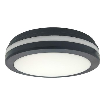 LED-Badezimmer-Deckenleuchte mit Bewegungsmelder – 20 W, 230 V, einstellbare Farbtemperatur (3000/4000/6500 K), Ø 23 cm, IP54, Anthrazit