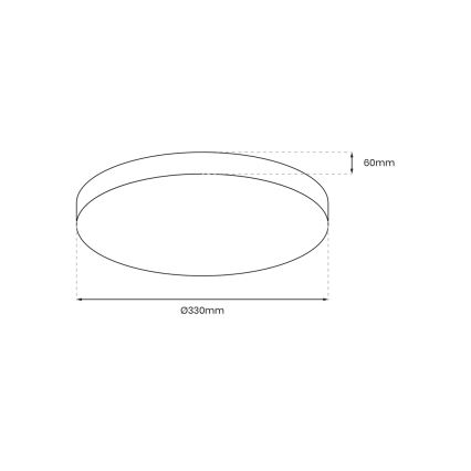 LED Badezimmer-Deckenleuchte mit Sensor MAYA LED/13W/230V Ø 33 cm IP44 schwarz