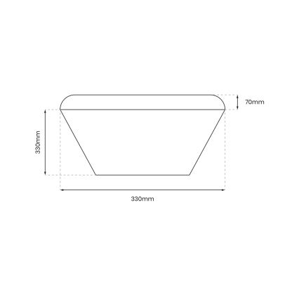 LED-Badezimmer-Deckenleuchte mit Sensor NEMO LED/16W/230V IP44 schwarz